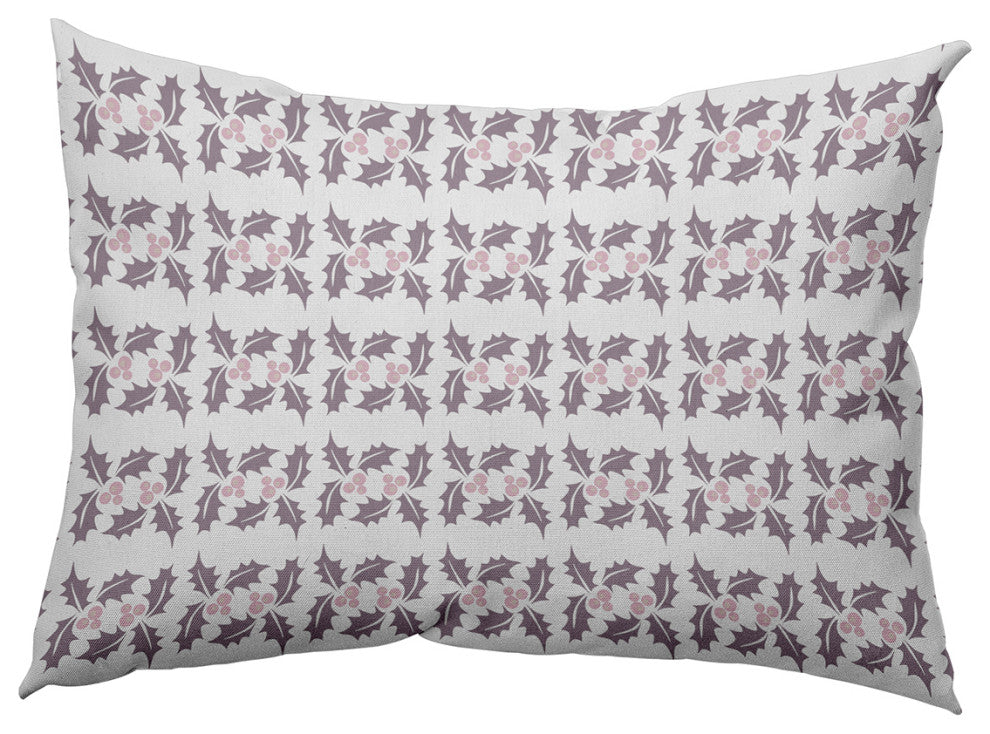Holly Stripes Accent Pillow, Light Purple, 14"x20"