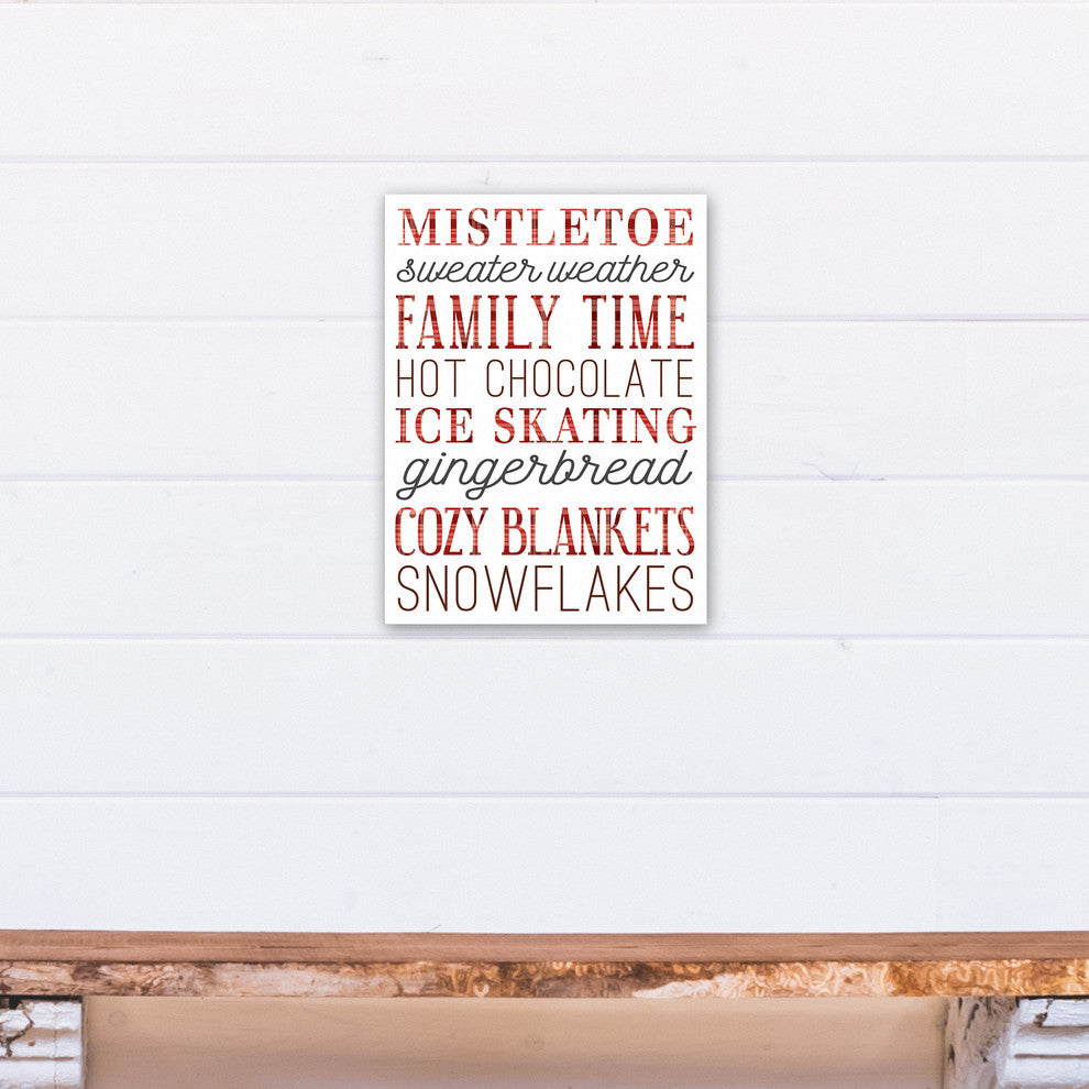 Best Things About Christmas 12x16 Canvas Wall Art