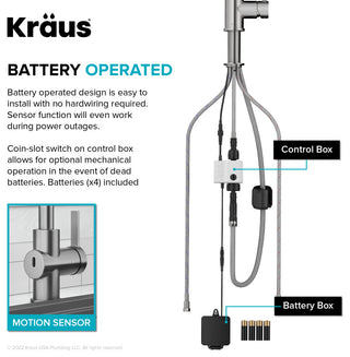 Britt Commercial Style 3-Function Pull-Down 1-Handle 1-Hole Kitchen Faucet, Matte Black (Touchless Ksf-1691mb)