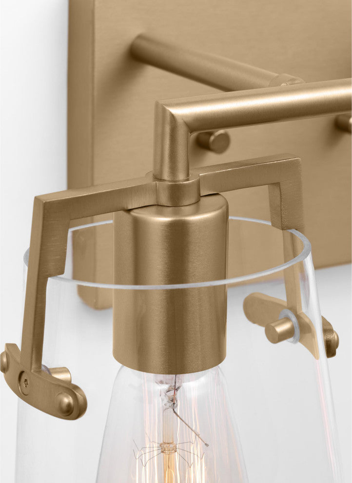 Crofton 2 Light Bath, Satin Brass