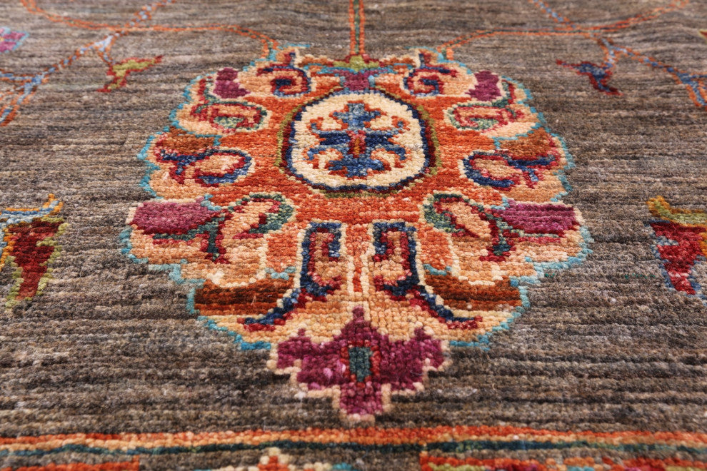 4' 10" X 6' 7" Persian Tabriz Hand Knotted Wool Rug Q5787