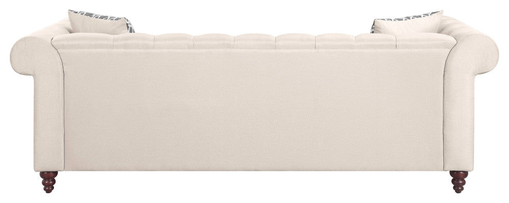Waldina Reversible Sectional Sofa, Beige Fabric