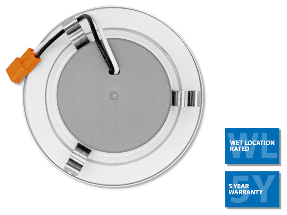 DLR(v6) Recessed LED Downlight, White Baffle, 3000k, 1 Pack