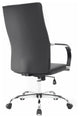 LeisureMod Sonora High-Back Adjustable Leather Conference Chair, Black