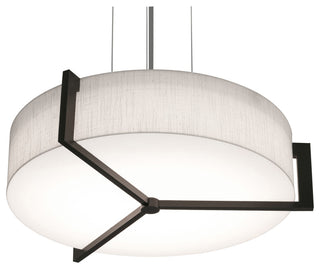 Apex 15'' Pendant, Espresso, Linen White Shade
