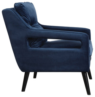 Uttermost O'Brien Blue Velvet Armchair