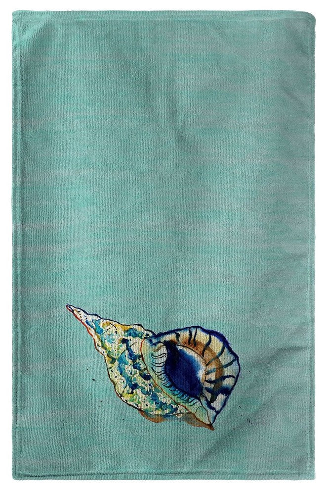 Betsy Drake Betsy's Shell - Teal Beach Towel
