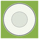 "Mealtime: White on Green - Plate" Digital Paper Print by BG.Studio, 26"x26"