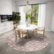 Indoor/Outdoor Sedona SN4 Taupe Machine Washable 8' x 8' Round Rug