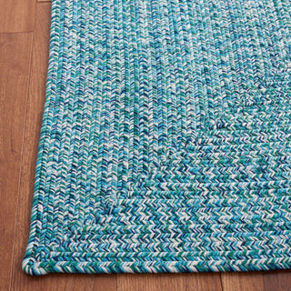 Safavieh Braided BRA201 Rug Machine-Washable, Teal/Green, 6'x9'