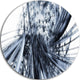 Fractal Black N White Connected Stripes, Art Round Metal Wall Art, 23"