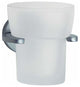 Loft Holder With Glass Tumbler Brushed Chrome