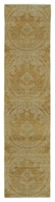 Rug N Carpet - Handmade Oriental 3' 0" x 12' 3" Runner Oushak Area Rug