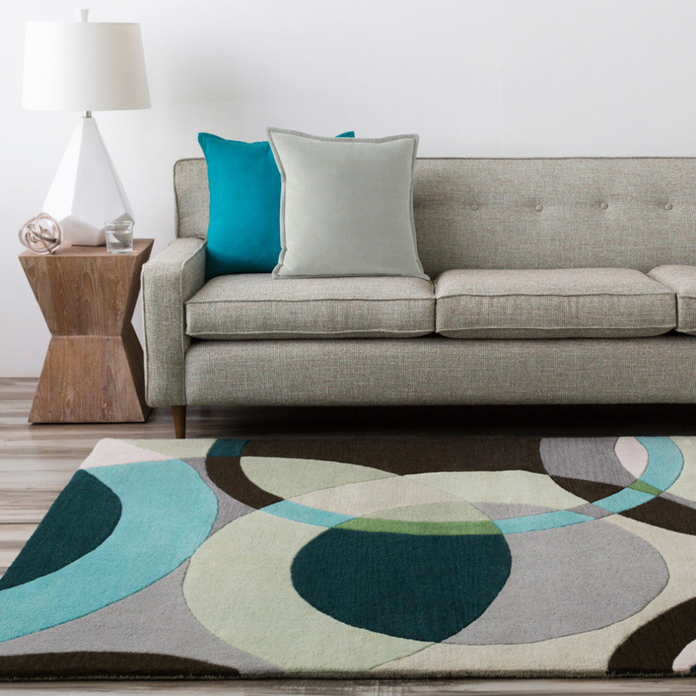 Surya Forum FM-7108 Modern Area Rug, Dark Green, 10' x 14' Rectangle