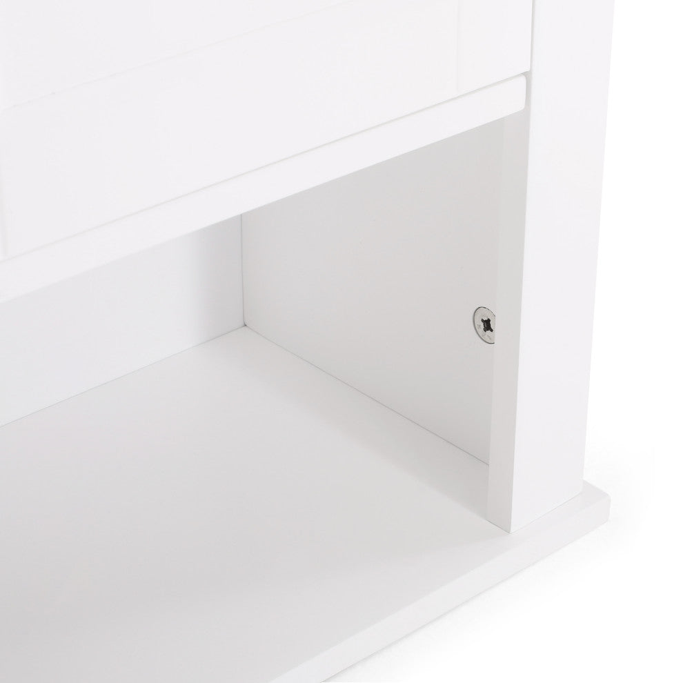 Meader Wall-Mounted Bathroom Storage Cabinet, White