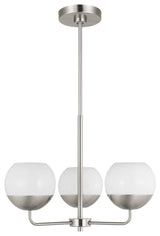 Alvin 3-Light Chandelier, Brushed Nickel