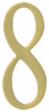3" Brass Self Adhesive Address, Number 8