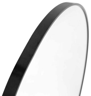 Julianne Large Accent Mirror Metal Framed Wall Mirror, Black, 36"