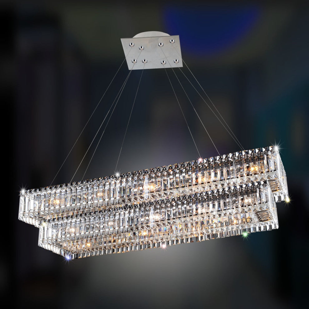 Baguette 27x9" 26-Light Modern Large Pendants by Allegri
