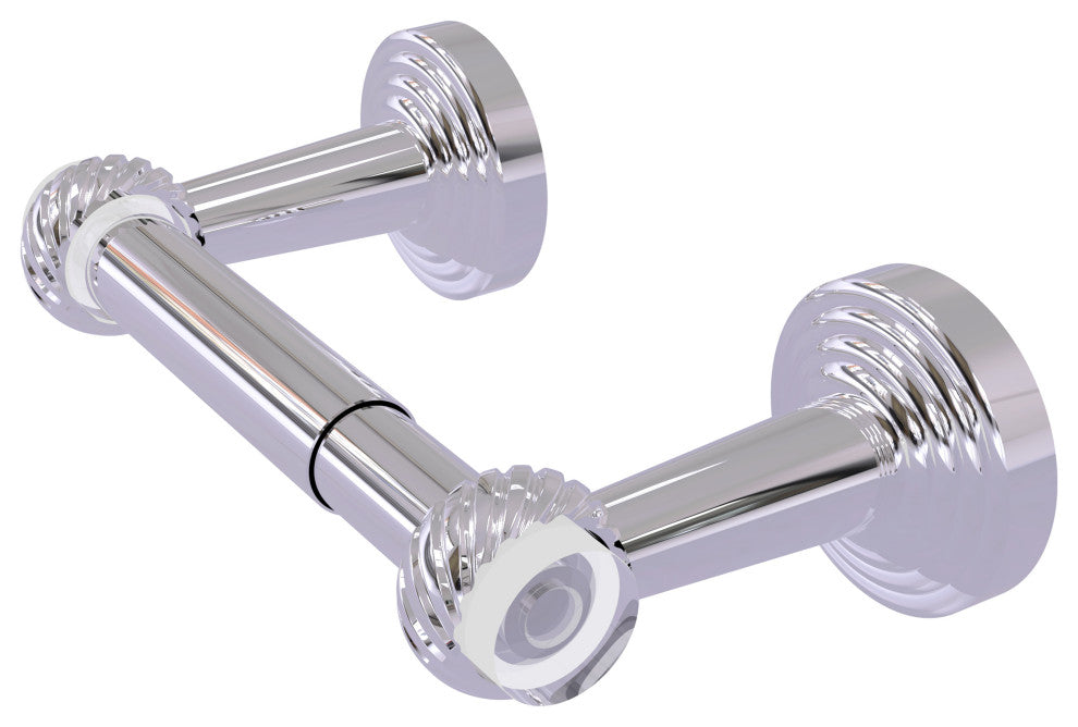 Pacific Beach 2-Post Toilet Tissue Holder with Twist Accents, Polished Chrome