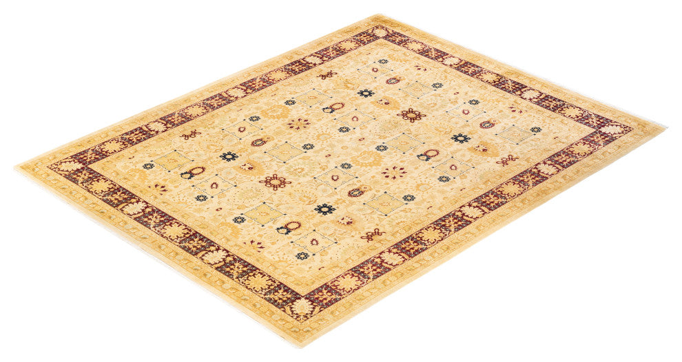 Kamble One-of-a-Kind Hand-Knotted Area Rug Ivory, 8'3"x10'4"