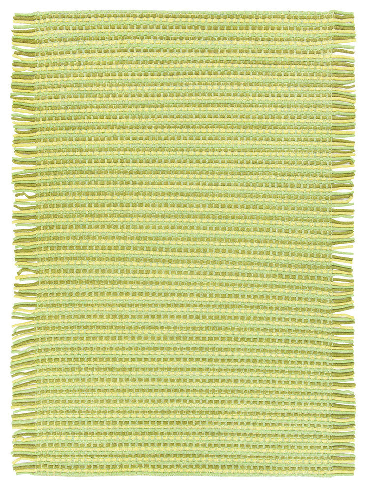 Adaline Fringe Contemporary Area Rug, Green, 5'x7'6"