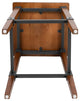 Jackson 2 Pack Rustic Antique Walnut Industrial Wood Dining Backless Barstool