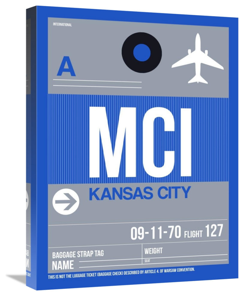 "MCI Kansas City Luggage Tag 2" Fine Art Print