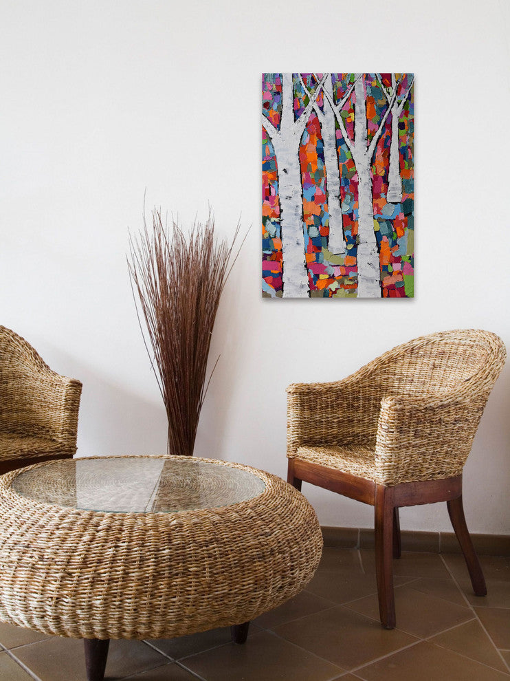"Indian Summer" Painting Print on Wrapped Canvas, 12"x18"