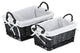 2-Piece Willow Rectangular Storage With Liner, Black