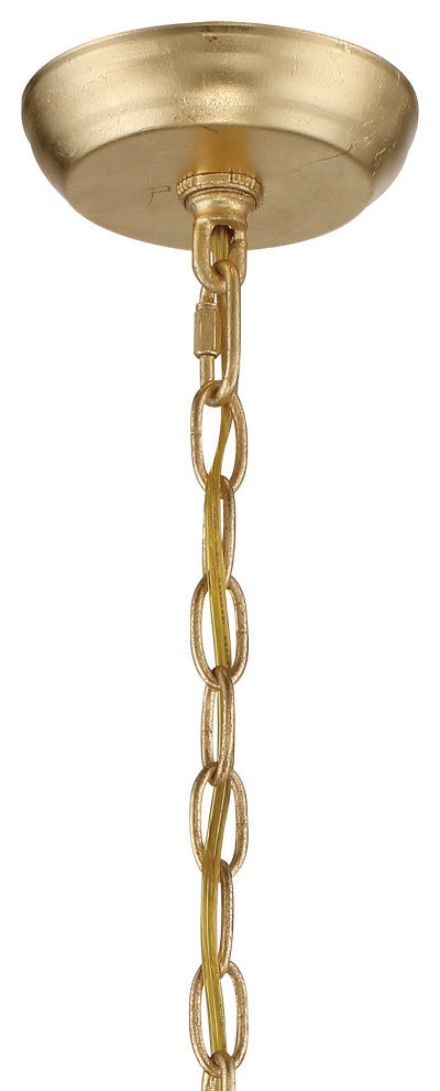 Crystorama 603-GA, 3-Light Chandelier, Antique Gold