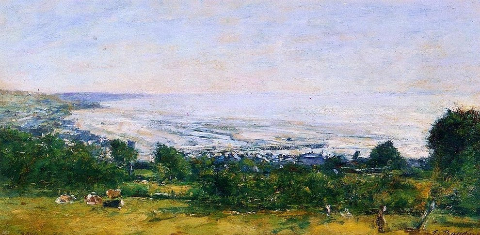 Eugene-Louis Boudin The Trouville Heights, 15"x30" Wall Decal