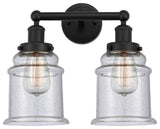 Innovations 616-2W-BK-G184 Canton 2 Light Bath Vanity Light, Matte Black