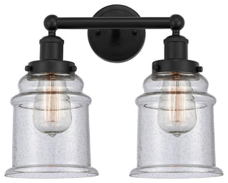 Innovations 616-2W-BK-G184 Canton 2 Light Bath Vanity Light, Matte Black