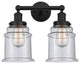 Innovations 616-2W-BK-G184 Canton 2 Light Bath Vanity Light, Matte Black