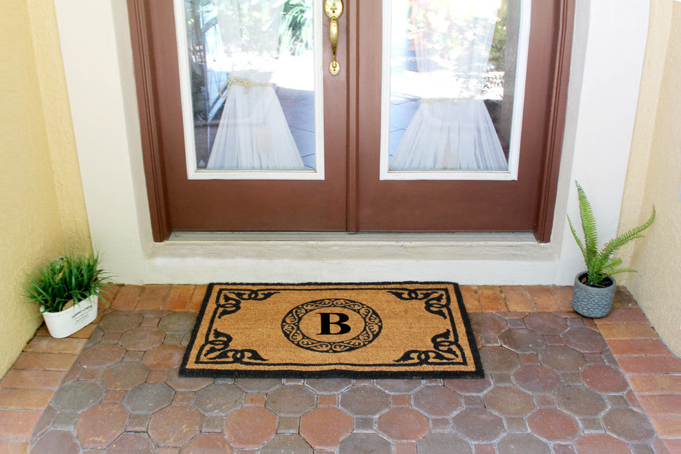 A1HC First Impression Geneva Monogrammed Entry Doormat 24"x39", B