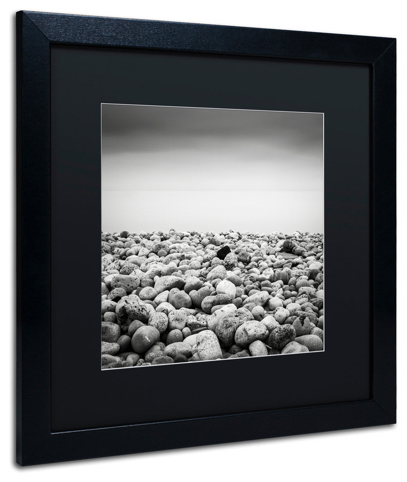 'Pebble Beach' Matted Framed Canvas Art by Dave MacVicar