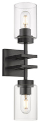 Tribeca 2-Light Wall Sconce With Matte Black Shade