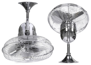 Kaye Wall Fan, Polished Chrome