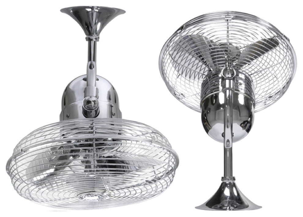 Kaye Wall Fan, Polished Chrome