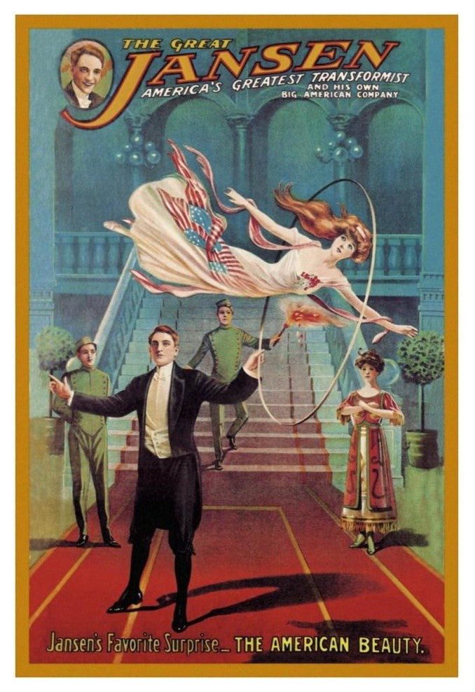 "Magicians: Jansen's Favorite Surprise: The American Beauty" Paper Art, 26"x38"