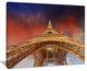 "Beautiful View of Paris Eiffel Tower Under Red Sky" Wall Art, 20"x12"
