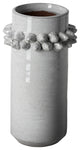 11" Organic Style Whitewash Spikely Ceramic Vase
