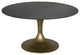 NOIR Furniture - Herno Table in Metal w/Brass Finished Base - GTAB541MB