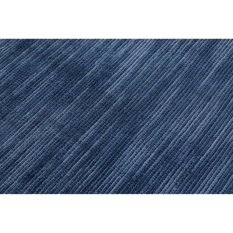 Eva Solid Area Rug, Blue, 6'x9'