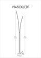 Arched Floor Lamp Vincent 36W, Matte Black
