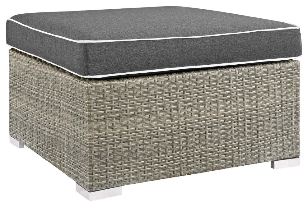 Repose Outdoor Patio Upholstered Fabric Ottoman