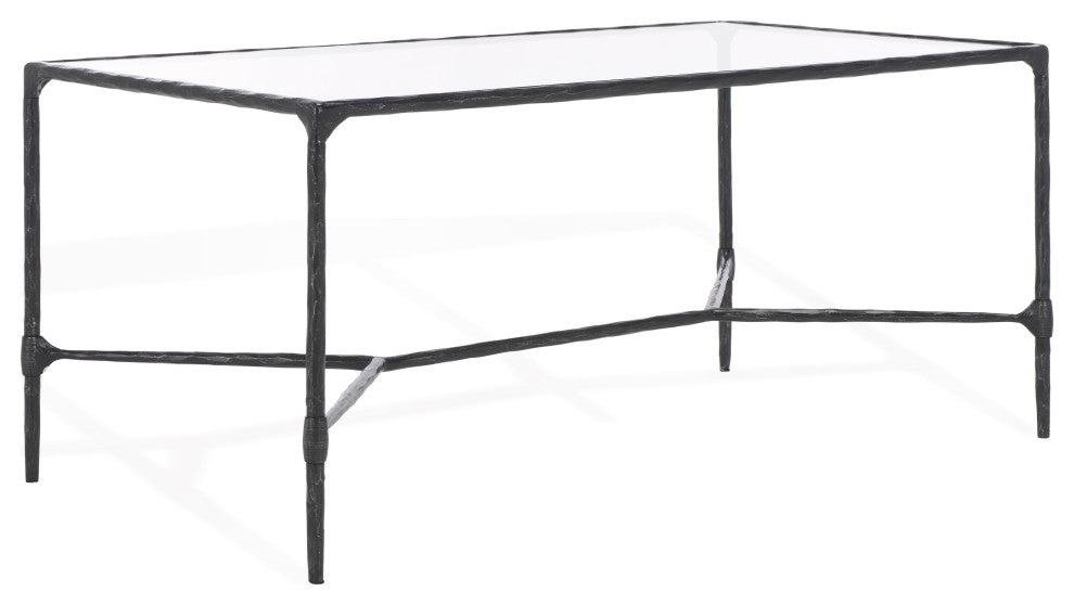 Safavieh Couture Isabellina Metal Coffee Table, Black / Clear