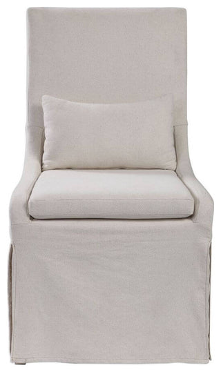 Uttermost Coley White Linen Armless Chair