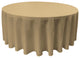 LA Linen Round Polyester Poplin, Taupe, 132" Round